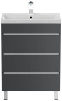POSSEIK Waschbecken mit Unterschrank FELLINI 70 grafit 70,0 x 48,0 x 83,5 cm