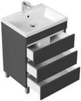 POSSEIK Waschbecken mit Unterschrank FELLINI 70 grafit 70,0 x 48,0 x 83,5 cm