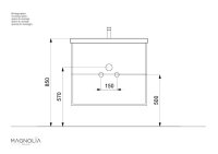 POSSEIK Waschbecken mit Unterschrank PORTUS SLIMLINE 800...