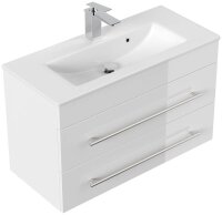 POSSEIK Waschbecken mit Unterschrank PORTUS SLIMLINE 800 weiß glanz 80,0 x 36,0 x 49,6 cm