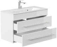POSSEIK Waschbecken mit Unterschrank PORTUS SLIMLINE 800 weiß glanz 80,0 x 36,0 x 49,6 cm