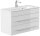 POSSEIK Waschbecken mit Unterschrank PORTUS SLIMLINE 800 weiß glanz 80,0 x 36,0 x 49,6 cm