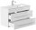 POSSEIK Waschbecken mit Unterschrank PORTUS SLIMLINE 800 weiß glanz 80,0 x 36,0 x 49,6 cm