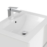 POSSEIK Waschbecken mit Unterschrank LIMES 60 weiß glanz 60,0 x 46,5 x 58,5 cm