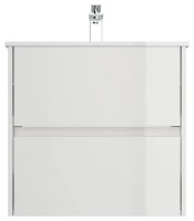 POSSEIK Waschbecken mit Unterschrank LIMES 60 weiß glanz 60,0 x 46,5 x 58,5 cm