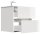 POSSEIK Waschbecken mit Unterschrank LIMES 60 weiß glanz 60,0 x 46,5 x 58,5 cm