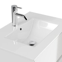 POSSEIK Waschbecken mit Unterschrank LIMES 70 weiß glanz 70,0 x 46,5 x 58,5 cm
