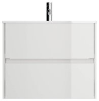 POSSEIK Waschbecken mit Unterschrank LIMES 70 weiß glanz 70,0 x 46,5 x 58,5 cm