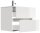 POSSEIK Waschbecken mit Unterschrank LIMES 70 weiß glanz 70,0 x 46,5 x 58,5 cm