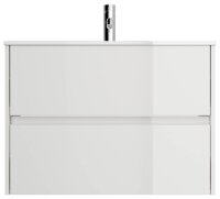 POSSEIK Waschbecken mit Unterschrank LIMES 80 weiß glanz 80,0 x 46,5 x 58,5 cm