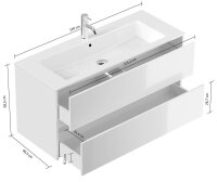 POSSEIK Waschbecken mit Unterschrank LIMES 120 eiche gold 120,0 x 46,5 x 58,5 cm