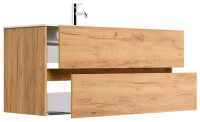 POSSEIK Waschbecken mit Unterschrank LIMES 120 eiche gold 120,0 x 46,5 x 58,5 cm
