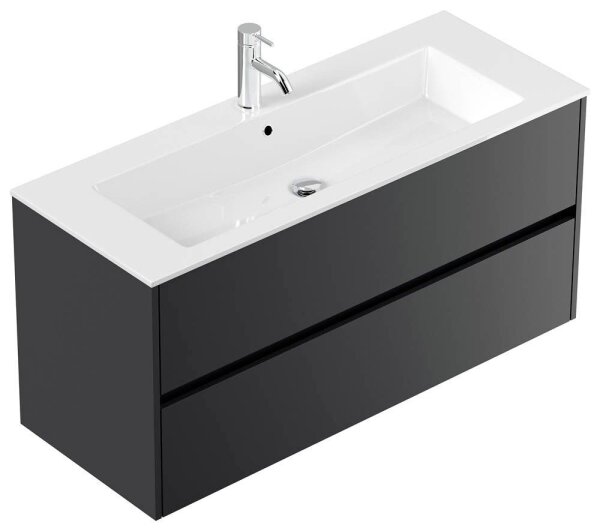 POSSEIK Waschbecken mit Unterschrank LIMES 120 grafit 120,0 x 46,5 x 58,5 cm