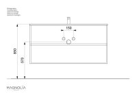 POSSEIK Waschbecken mit Unterschrank LIMES 120 grafit...