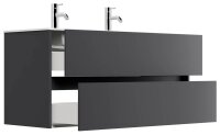POSSEIK Waschbecken mit Unterschrank LIMES 120 grafit 120,0 x 46,5 x 58,5 cm