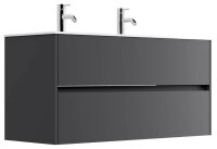 POSSEIK Waschbecken mit Unterschrank LIMES 120 grafit 120,0 x 46,5 x 58,5 cm