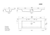 POSSEIK Waschbecken mit Unterschrank LIMES 120 weiß glanz 120,0 x 46,5 x 58,5 cm