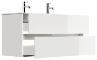 POSSEIK Waschbecken mit Unterschrank LIMES 120 weiß glanz 120,0 x 46,5 x 58,5 cm