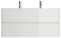 POSSEIK Waschbecken mit Unterschrank LIMES 120 weiß glanz 120,0 x 46,5 x 58,5 cm