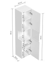 POSSEIK Bad-Hängeschrank LIMES 150 weiß glanz...