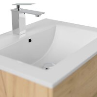 POSSEIK Waschbecken mit Unterschrank APOLLO eiche gold 61,5 x 46,5 x 54,0 cm