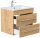 POSSEIK Waschbecken mit Unterschrank APOLLO eiche gold 61,5 x 46,5 x 54,0 cm