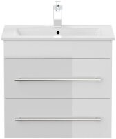 POSSEIK Waschbecken mit Unterschrank APOLLO weiß glanz 61,5 x 46,5 x 54,0 cm