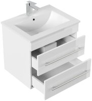 POSSEIK Waschbecken mit Unterschrank APOLLO weiß glanz 61,5 x 46,5 x 54,0 cm
