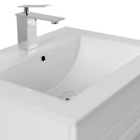 POSSEIK Waschbecken mit Unterschrank APOLLO weiß glanz 61,5 x 46,5 x 54,0 cm