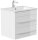 POSSEIK Waschbecken mit Unterschrank APOLLO weiß glanz 61,5 x 46,5 x 54,0 cm