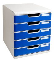 Exacompta Schubladenbox Modulo  blau 301003D, DIN A4 mit...
