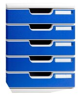 Exacompta Schubladenbox Modulo  blau 301003D, DIN A4 mit...