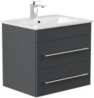 POSSEIK Waschbecken mit Unterschrank APOLLO grafit 61,5 x...