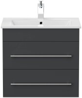 POSSEIK Waschbecken mit Unterschrank APOLLO grafit 61,5 x 46,5 x 54,0 cm