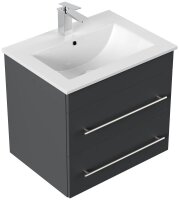 POSSEIK Waschbecken mit Unterschrank APOLLO grafit 61,5 x 46,5 x 54,0 cm