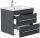 POSSEIK Waschbecken mit Unterschrank APOLLO grafit 61,5 x 46,5 x 54,0 cm