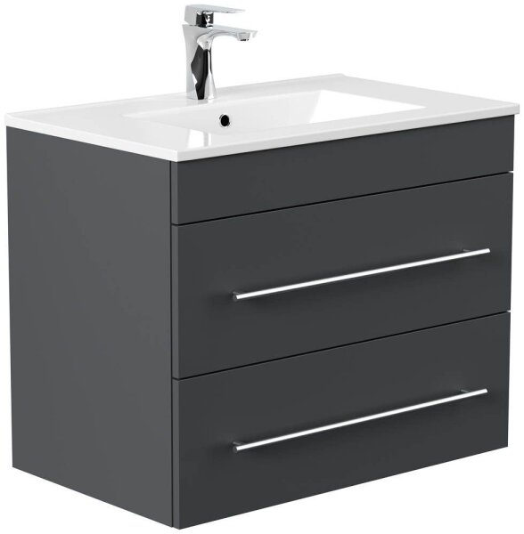 POSSEIK Waschbecken mit Unterschrank ARTEMIS 750 grafit 61,5 x 46,5 x 55,6 cm