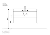 POSSEIK Waschbecken mit Unterschrank ARTEMIS 750 grafit...