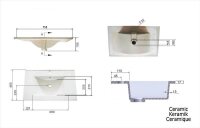 POSSEIK Waschbecken mit Unterschrank ARTEMIS 750 grafit 61,5 x 46,5 x 55,6 cm