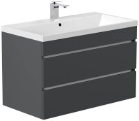 POSSEIK Waschbecken mit Unterschrank FELLINI 90 grafit...
