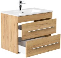POSSEIK Waschbecken mit Unterschrank ARTEMIS 750 eiche gold 61,5 x 46,5 x 55,6 cm
