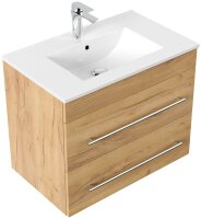 POSSEIK Waschbecken mit Unterschrank ARTEMIS 750 eiche gold 61,5 x 46,5 x 55,6 cm