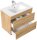 POSSEIK Waschbecken mit Unterschrank ARTEMIS 750 eiche gold 61,5 x 46,5 x 55,6 cm