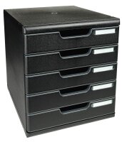 Exacompta Schubladenbox Modulo  schwarz 301414D, DIN A4...