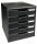 Exacompta Schubladenbox Modulo  schwarz 301414D, DIN A4 mit 5 Schubladen, 1 St.
