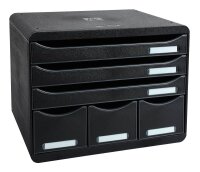 Exacompta Schubladenbox STORE-BOX  schwarz 306714D, DIN...
