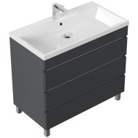 POSSEIK Waschbecken mit Unterschrank FELLINI 90 grafit 90,0 x 48,0 x 83,5 cm
