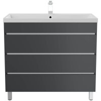 POSSEIK Waschbecken mit Unterschrank FELLINI 90 grafit 90,0 x 48,0 x 83,5 cm