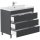 POSSEIK Waschbecken mit Unterschrank FELLINI 90 grafit 90,0 x 48,0 x 83,5 cm
