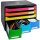Exacompta Schubladenbox STORE-BOX  rot, orange, gelb, grün, hellblau, violett 306798D, DIN A4 quer mit 6 Schubladen, 1 St.